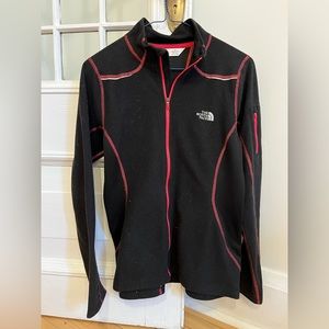 XS - The North Face black & pink fleece zip up